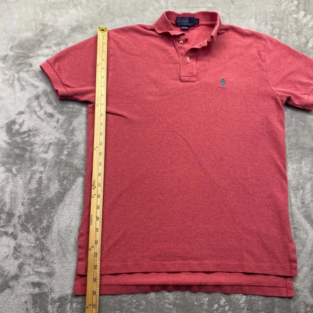 Polo Ralph Lauren Mens Red Heathered Pique Short Sleeve Polo Shirt Sz‎ S Bolivia